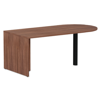 Alera VA277236WA Valencia Series 71 in. x 29.5 in. x 29.5 in. D-Top Desk - Modern Walnut