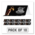 Floor Signs | Tabbies 79086 BeSafe Messaging 8 in. x 3.87 in. Table Top Tent Card - Black (10/Pack) image number 2