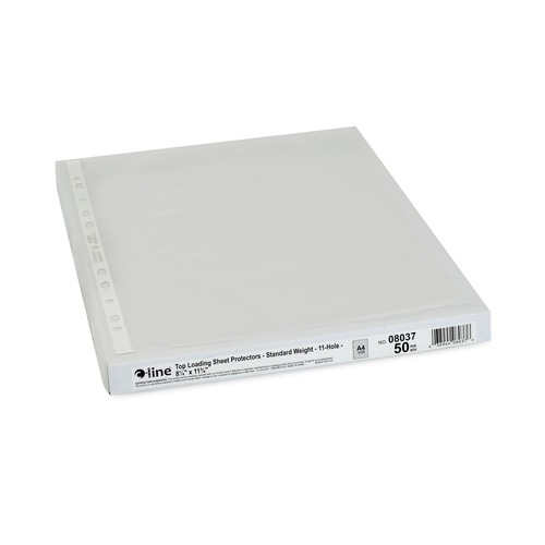 Office Jansan | C-Line 08037 2 in. x 11-3/4 in. x 8-1/4 in. Standard Weight Poly Sheet Protector, Clear (50/Box) image number 0