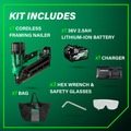 Framing Nailers | Metabo HPT NR3690DCM MultiVolt 36V Brushless Lithium-Ion Cordless Paper Strip Framing Nailer Kit (2.5 Ah) image number 1