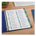 Office Jansan | Avery 11321 11 in. x 8.5 in. 24-Tab 1 to 24 Customizable TOC Ready Index Double Column Multicolor Tab Dividers - White (1-Set) image number 1