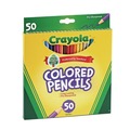 Pens | Crayola 68-4050 3.3 millimeter 2B Long-Length Colored Pencil Set - Assorted Lead/Barrel Colors (50/Box) image number 5