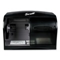 Paper Towels and Napkins | Scott 9604 11.1 in. x 6 in. x 7.63 in. Essential Coreless SRB Tissue Dispenser - Black image number 3