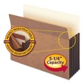 Office Jansan | Smead 73390 5.25 in. Expansion Redrope Tuff Pocket Drop-Front File Pockets with Fully Lined Gussets - Letter , Redrope (10/Box) image number 3