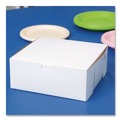 Food Trays, Containers, and Lids | SCT SCH 0971 10 in. x 10 in. x 3 in. Bakery Boxes - White (200/Carton) image number 2