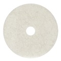 Dusters | Boardwalk BWK4017NAT 17 in. Burnishing Floor Pads - Natural White (5/Carton) image number 2