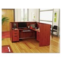  | Alera ALEVA327236MC Valencia Series 71 in. x 35.5 in. x 29.5 in. - 42.5 in. Reception Desk with Transaction Counter - Medium Cherry image number 6