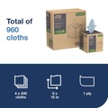 Cleaning Cloths | Tork 192483 15 in. x 15 in. 1-Ply Low-Lint Cleaning Cloth - Blue (4 Boxes/Carton) image number 2