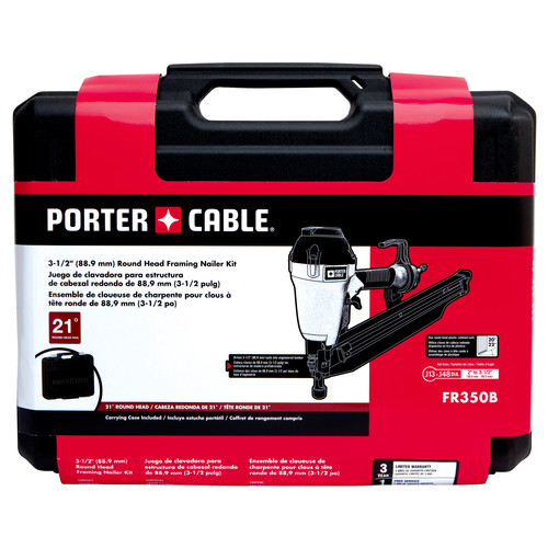 PorterCable FR350B 22 Degree 312 in. Full Round Head Framing Nailer Kit