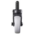 Office Jansan | Rubbermaid Commercial FG7570L20000 3 in. Soft Rubber Wheel Grip Ring Stem Replacement Bayonet-Stem Swivel Casters - Black image number 1