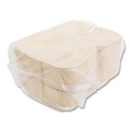Food Service | Boardwalk BWKHINGE96NPFA 6 in. x 3 in. x 9 in. Bagasse PFAS-Free Hinged Lid Food Containers - Tan (250/Carton) image number 4