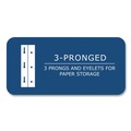 File Folders | Roaring Spring 54125 Accommodates (100) 11 in. x 8.5 in. Sheets Pocket Folder with Prongs - Yellow (250/Carton) image number 2