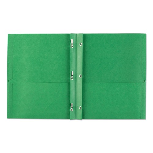 Office Jansan | Avery 47977 0.5 in. Capacity 11 in. x 8.5 in. Prong Fastener Two-Pocket Folder - Green (25/Box) image number 0