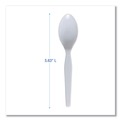 Cutlery | Boardwalk BWK SPOONMWPS Mediumweight Polystyrene Cutlery Teaspoon - White (1000/Carton) image number 4
