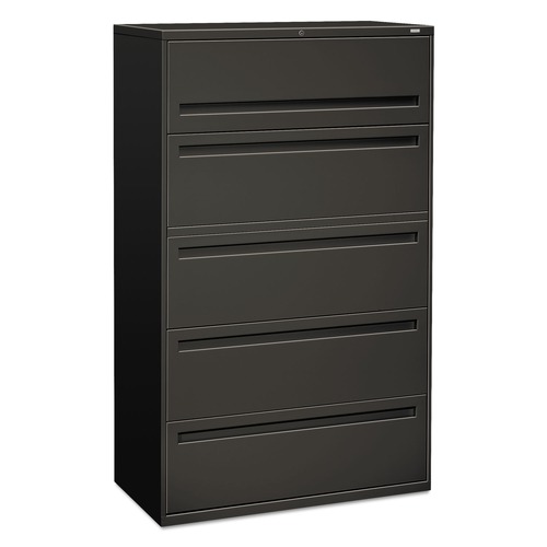 Office & Office Supplies | HON H795.L.S Brigade 700 Series Five-Drawer 42 in. x 18 in. x 64.25 in. Lateral File - Charcoal image number 0