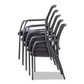 Labor Day Sale! Save $30 off $199! | Alera ALEEL4314 26 in. x 25.6 in. x 36.2 in. Guest-Stacking Mesh Chair - Black image number 8