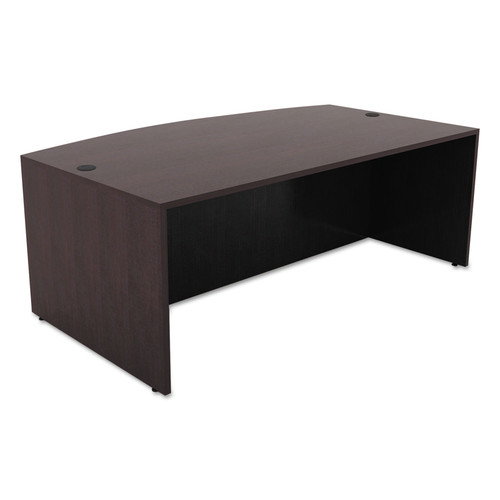  | Alera ALEVA227236ES Valencia Series 41-3/8 in. x 71 in. x 29-1/2 in. Bow Front Desk Shell - Espresso image number 0
