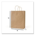 Food Service | Inteplast Group KRFTW18719 Get Reddi 18 in. x 7 in. x 18.75 in. No. 70 Basis Weight Twisted Rope Handles Mega Size Paper Bags - Brown (200/Carton) image number 2