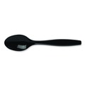 Cutlery | Dixie PTH53C Individually Wrapped Heavyweight Teaspoons - Black (1000/Carton) image number 1