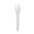  | Dixie FM217 Heavy Mediumweight Plastic Fork - White (1000/Carton) image number 0