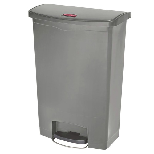 Trash & Waste Bins | Rubbermaid Commercial 1883606 Streamline 24 Gallon Front Step Style Polyethylene/Resin Step-On Container - Gray image number 0