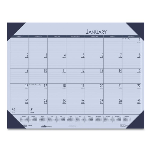 Calendars & Planners | House of Doolittle 124-73 EcoTones 22 in. x 17 in. 12-Month (Jan to Dec) 2026 Recycled Monthly Desk Pad Calendar - Sunset Orchid/Cordovan image number 0