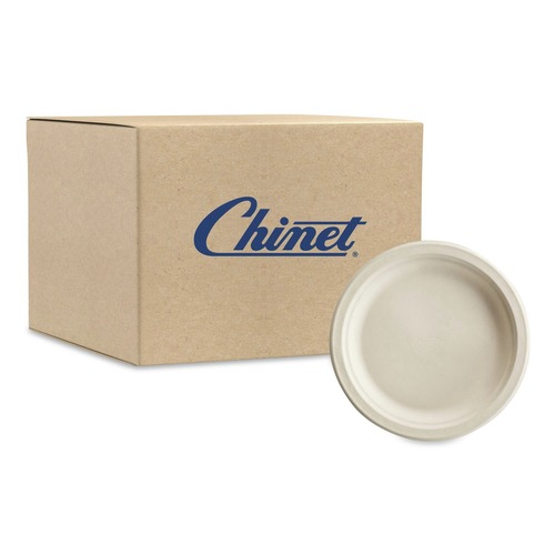 Office Jansan | Chinet 25774 6 in. Diameter Paper Pro Round Plates - White (1000/Carton) image number 0