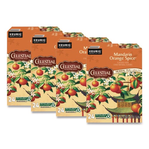 Food Service | Celestial Seasonings 5000330011 Spice Herb Tea K-Cups - Mandarin Orange (96/Carton) image number 0