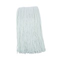 Mops | Boardwalk BWK220RCT 20 oz. Rayon Premium Cut-End Wet Mop Heads - White (12/Carton) image number 1