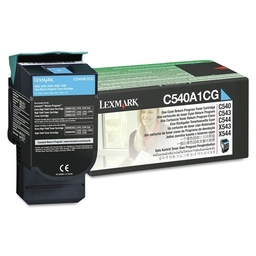 Ink & Toner | Lexmark C540A1CG Return Program 1000-Page Yield Toner - Cyan image number 0