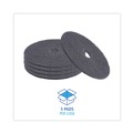 Just Launched | Boardwalk BWK4020HIP 20 in. Diameter High Performance Stripping Floor Pads - Grayish Black (5/Carton) image number 3