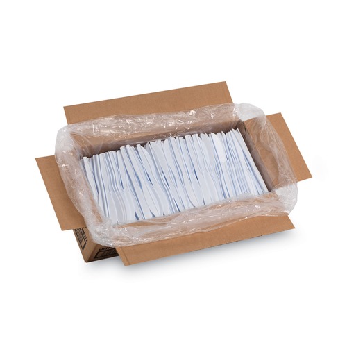  | Dixie KM217 Heavy Medium Weight Knives Plastic Cutlery - White (1000/Carton) image number 0