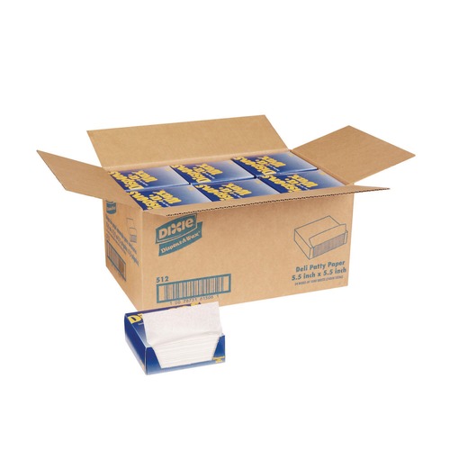 Food Service | Dixie 512 Dispens-A-Wax 5.5 in. x 5.5 in. Waxed Deli Patty Paper (24/Carton) image number 0