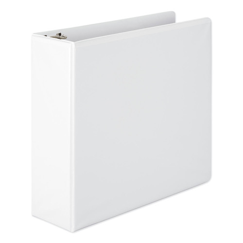 Wilson Jones W363-49WAPP1 Heavy-Duty 3 Ring 3 in. Capacity 11 in. x 8.5 in. Round Ring View Binder with Extra-Durable Hinge - White image number 0