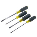 Screwdrivers | Klein Tools 85105 4-Piece Slotted and Phillips Screwdriver Set with Cushion-Grip Handles and Tip-Ident image number 1