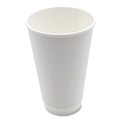 Cups and Lids | Boardwalk BWKDW16HCUP 16 oz Double-Walled Paper Hot Cups - White (500/Carton) image number 2