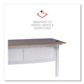 Office Desks & Workstations | Alera ALEWSL5959WB 59.05 in. x 59.05 in. x 29.53 in. L-Shaped Writing Desk - Beigewood/White image number 5