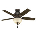 Ceiling Fans | Hunter 52225 44 in. Donegan Onyx Bengal Ceiling Fan with Light image number 7