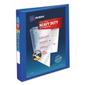 Office Jansan | Avery 79772 Heavy-Duty 1 in. Capacity 11 in. x 8.5 in. 3 Ring View Binder with DuraHinge and One Touch EZD Rings - Pacific Blue image number 0