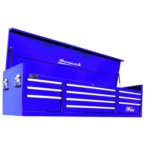 Tool Chests | Homak BL02010720 72 in. H2Pro Series 10 Drawer Top Chest (Blue) image number 0