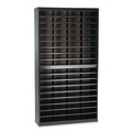 Office Filing Cabinets & Shelves | Safco 9241BLR 37.5 in. x 12.75 in. x 71 72 in. Compartments Steel/Fiberboard E-Z Stor Sorter - Black image number 0