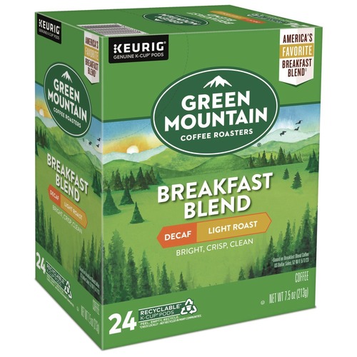 Office Jansan | Green Mountain Coffee 5000378812 Coffee K-Cups - Breakfast Blend Decaf (24/Box) image number 0