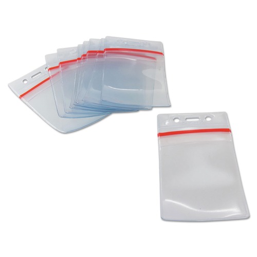 Label & Badge Holders | SICURIX BAU47840 Sealable Cardholder, Vertical, 2.62 X 3.75, Clear, 50/pack image number 0