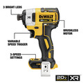Impact Drivers | Dewalt DCF887P1 20V MAX XR Brushless Lithium-Ion 1/4 in. Cordless 3-Speed Impact Driver Kit (5 Ah) image number 2