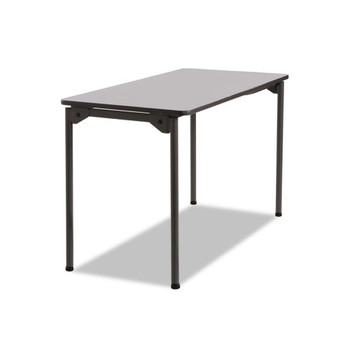 Iceberg 65807 Maxx Legroom 48 in. x 24 in. x 29.5 in. Wooden Rectangular Folding Table - Gray/Charcoal