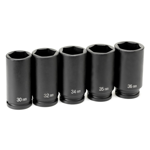 Sockets | Grey Pneumatic 1705SN 5-Piece 1/2 in. Drive 6-Point Metric Deep Spindle Nut Impact Socket Set image number 0
