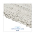 Mops | Boardwalk BWK1624 24 in. x 5 in. Disposable Cotton/Synthetic Cut End Dust Mop Head - White image number 4