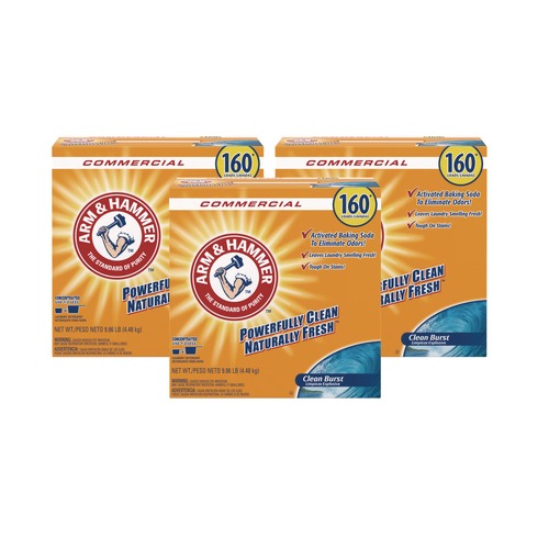 Cleaning & Janitorial Supplies | Arm & Hammer 33200-00109 9.86 lbs. Powder Laundry Detergent - Clean Burst (3/Carton) image number 0