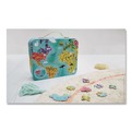 Office & Office Supplies | Janod J02655 Ages 7 Years and Up Round Double-Sided Planet Suitcase Cardboard Puzzle - Blue image number 3