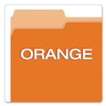  | Pendaflex 152 1/3 ORA 1/3-Cut Tabs Assorted Letter Size Colored File Folders - Orange/Light Orange (100/Box) image number 3